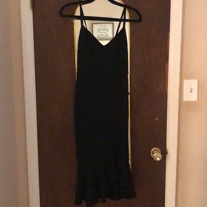 Strappy Frill Hem MIDI Dress